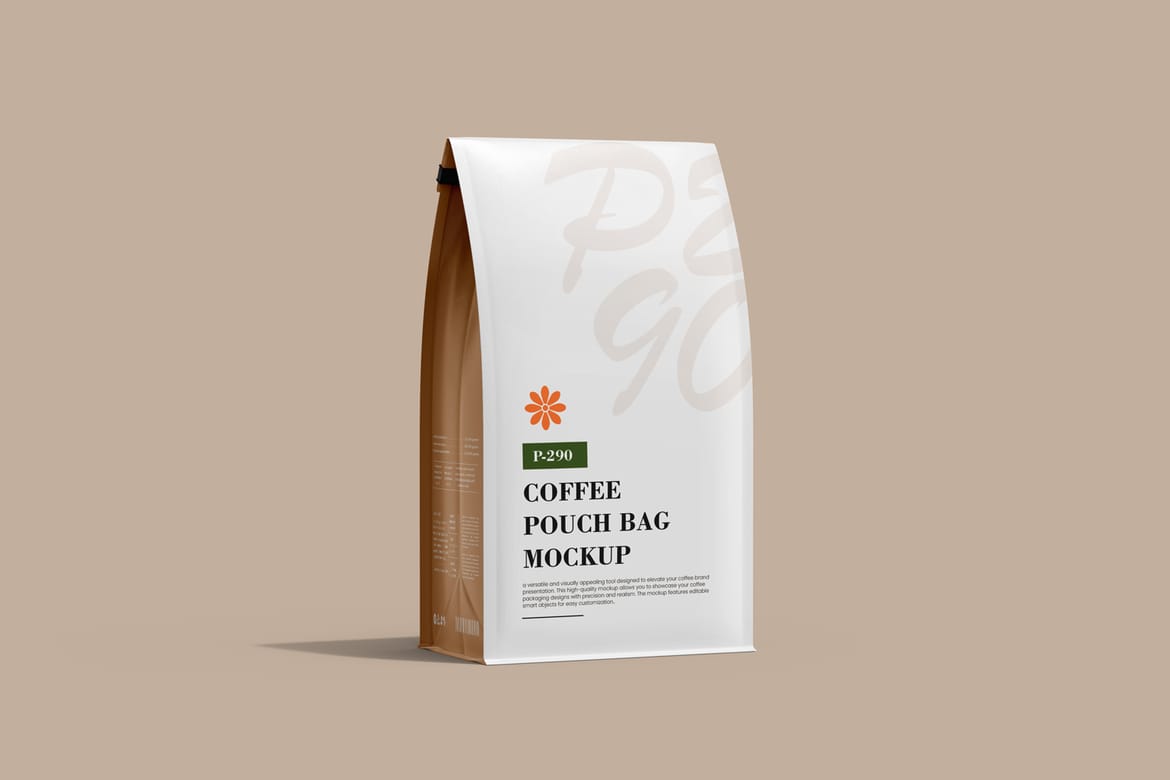 Coffee Pouch Packaging Design Mockup