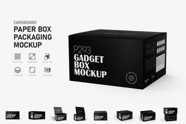 Rectangle Paper Gadget Box Mockup