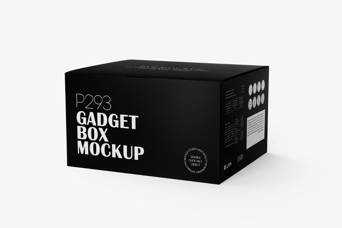 Rectangle Paper Gadget Box Mockup