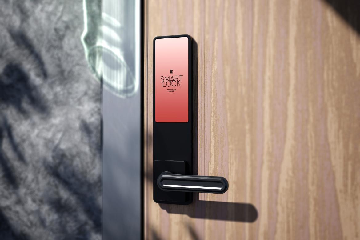 Smart Lock Door Mockup