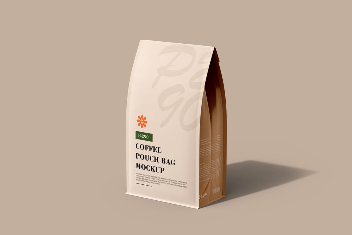 Coffee Pouch Packaging Design Mockup