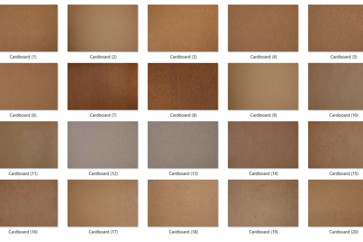 20 Cardboard Textures