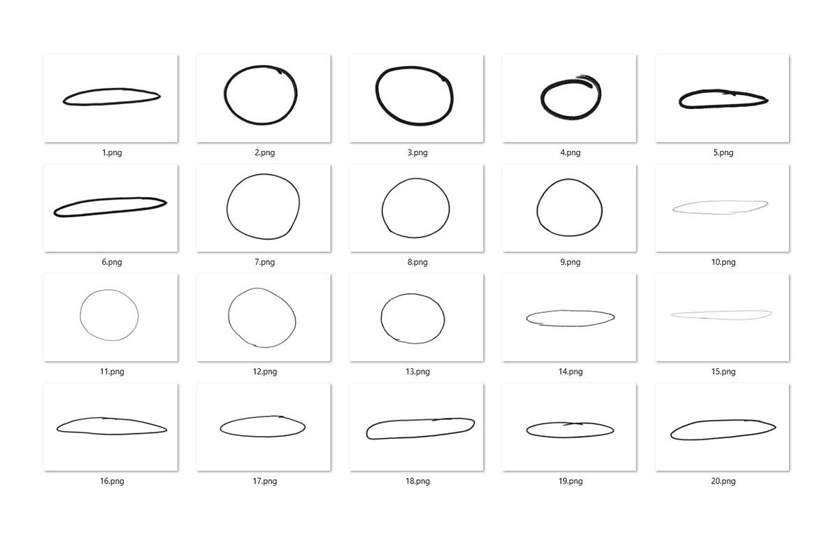 20 Circle Scribble Overlay