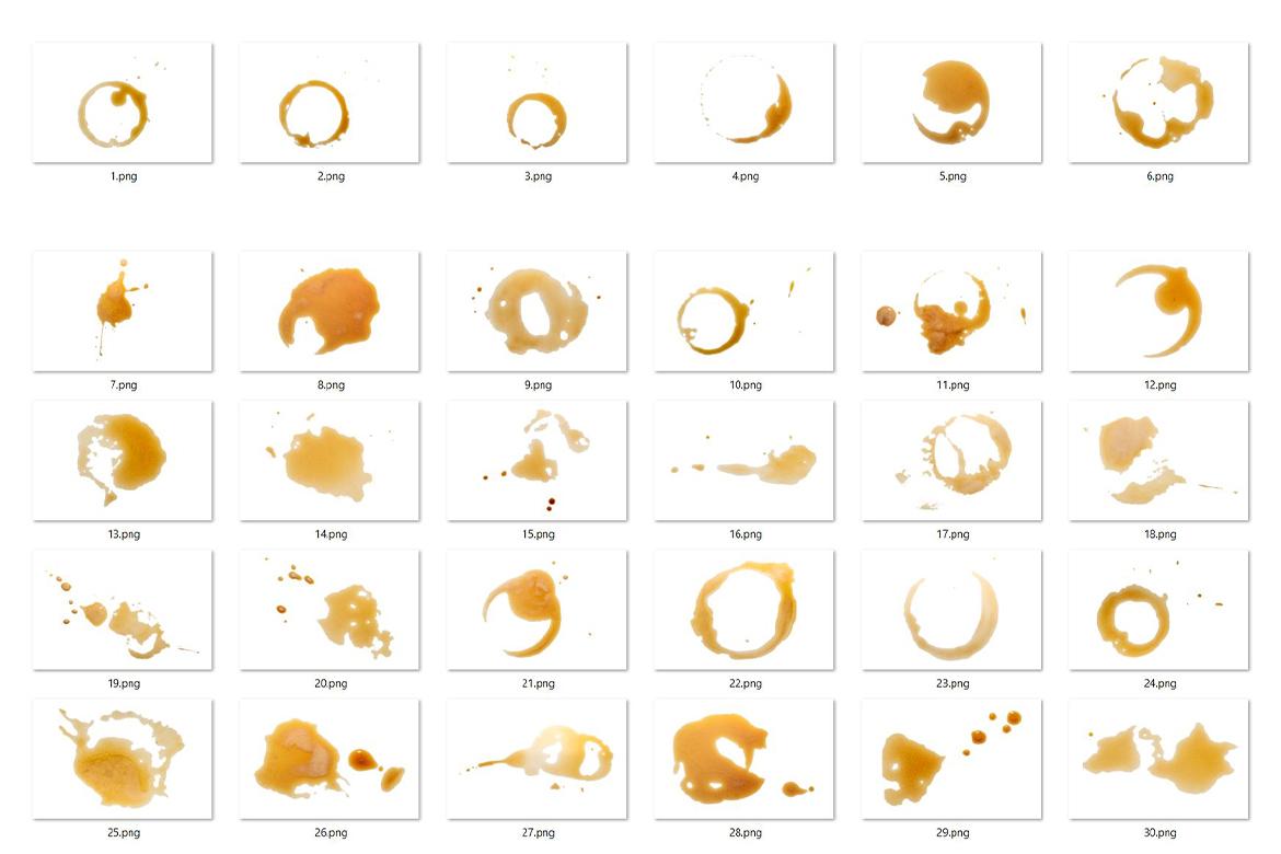 30 Coffee Stain Textures