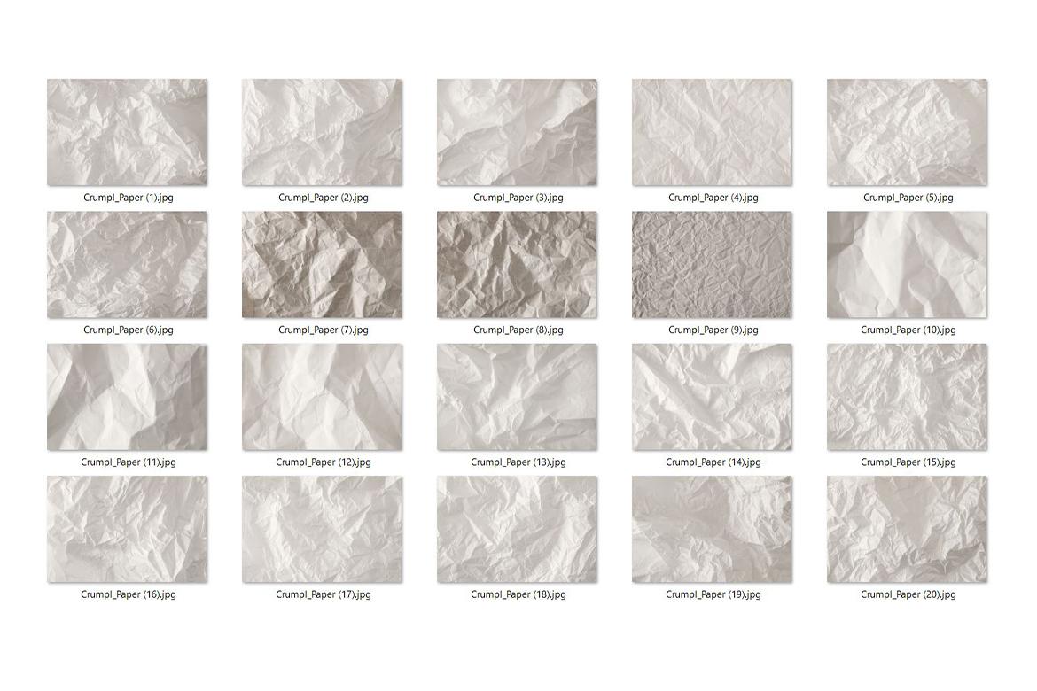 20 Crumpled Paper Texture
