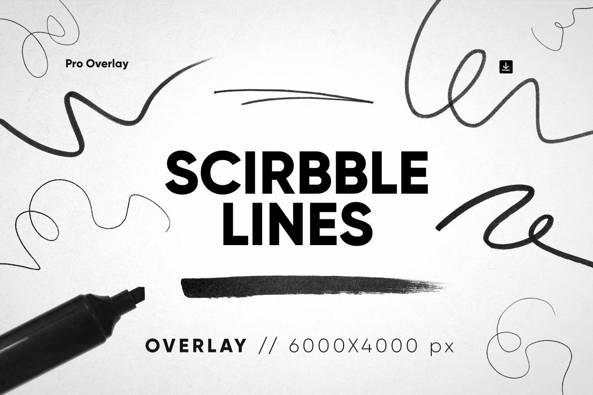 40 Scribble Lines Overlay