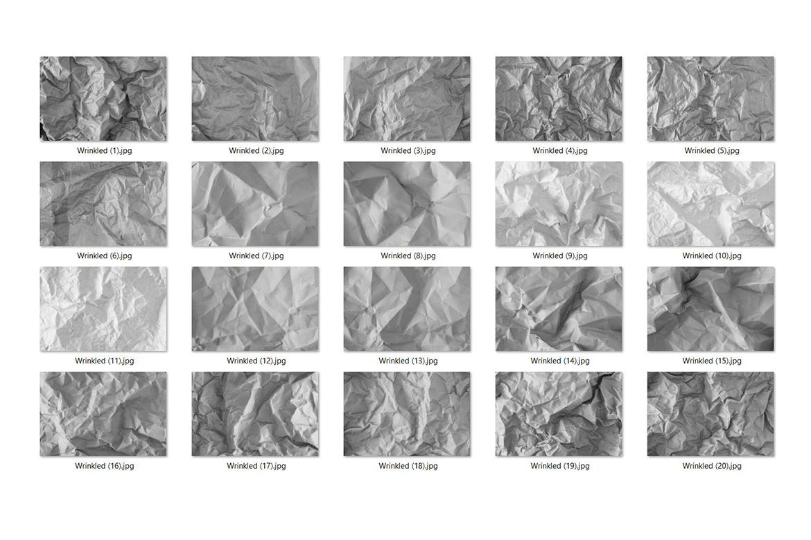 20 Wrinkled Paper Texture