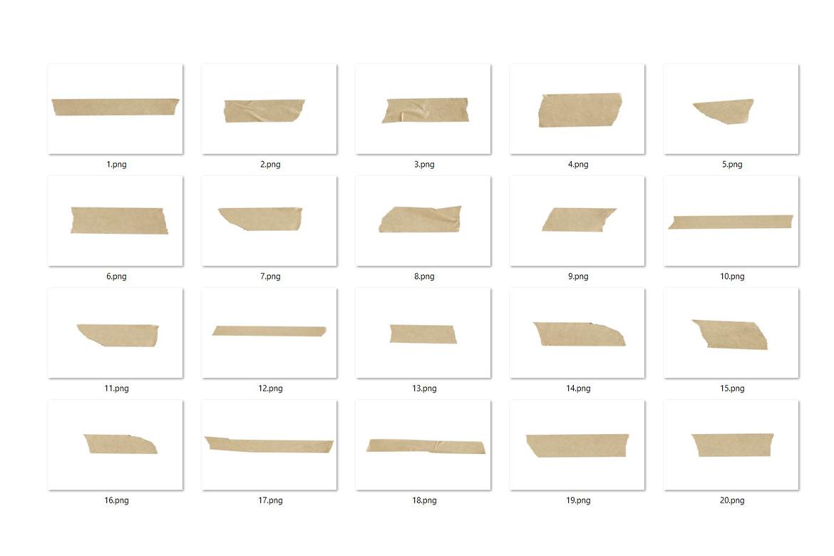 20 Paper Tape Textures