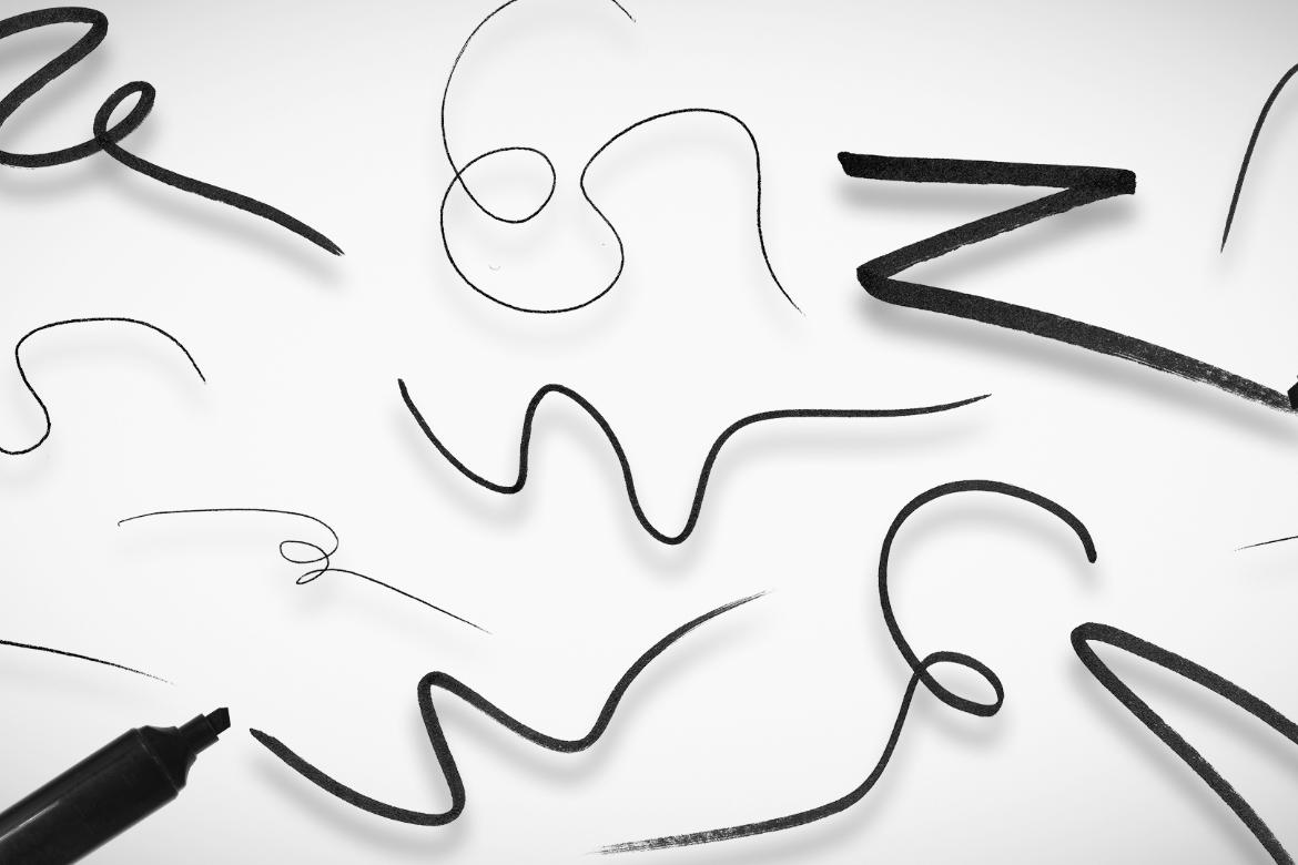 40 Scribble Lines Overlay