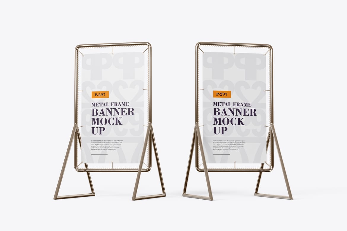 A Stand Metal Frame Banner Mockup
