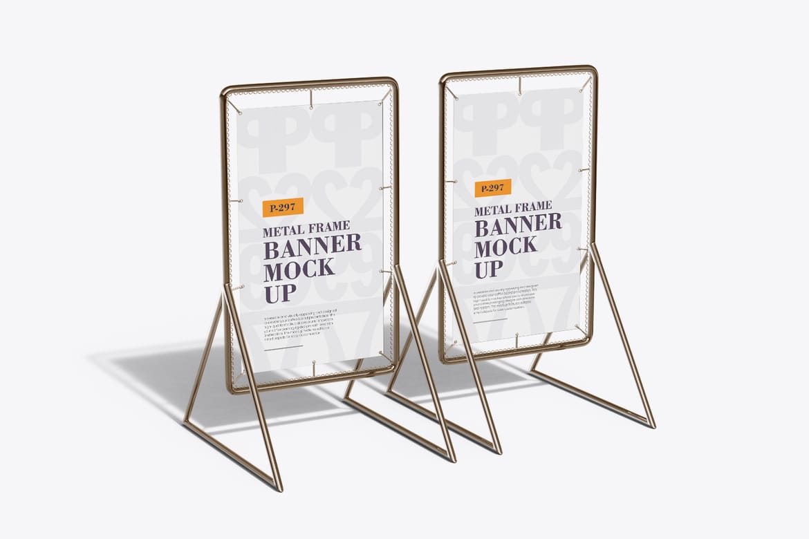 A Stand Metal Frame Banner Mockup