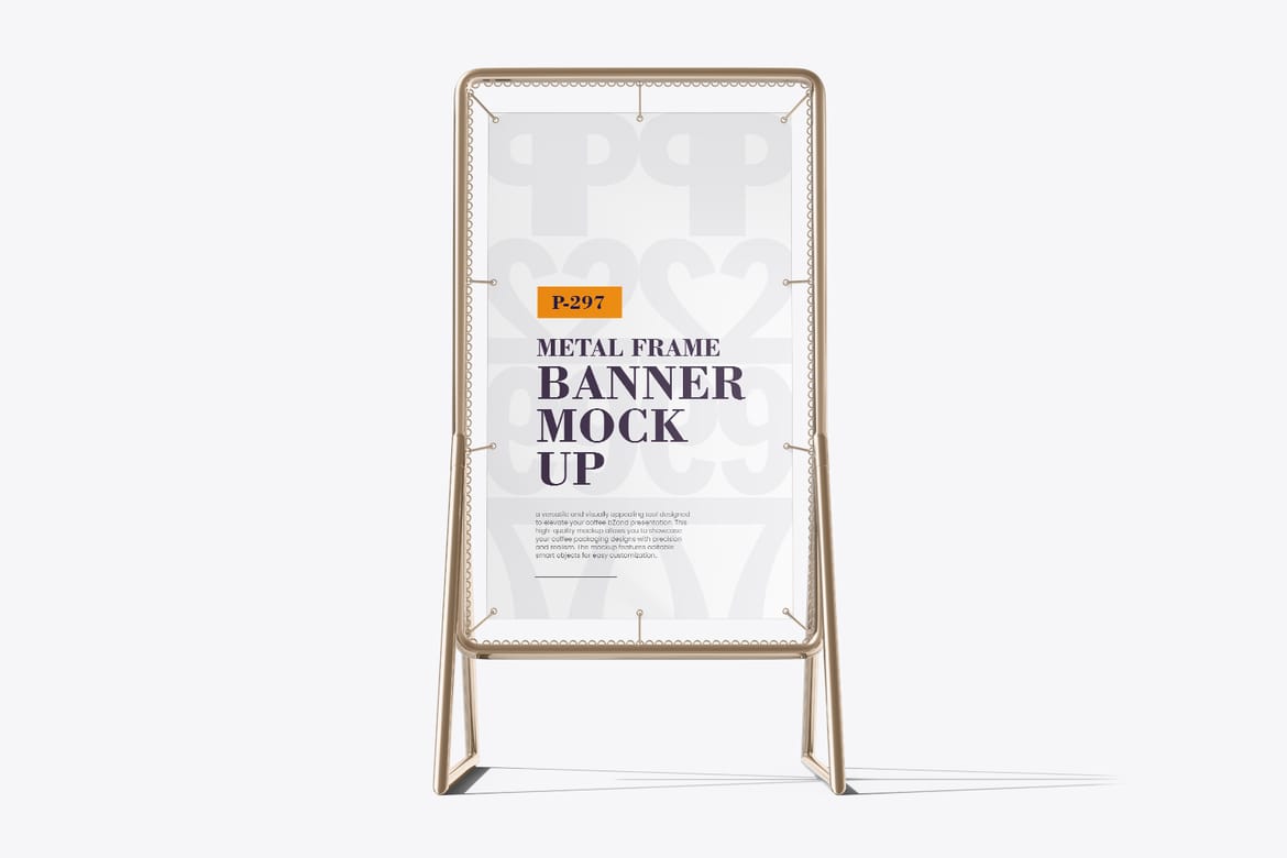 A Stand Metal Frame Banner Mockup
