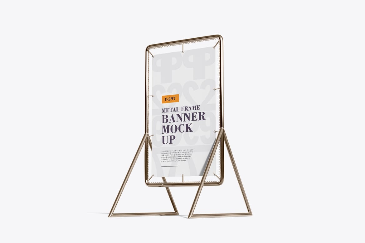A Stand Metal Frame Banner Mockup