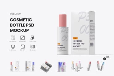 Cosmetic Bottle PSD Mockup