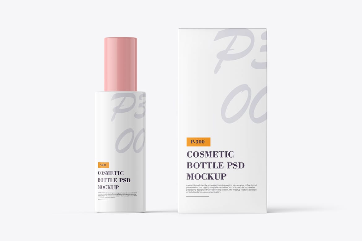 Cosmetic Bottle PSD Mockup