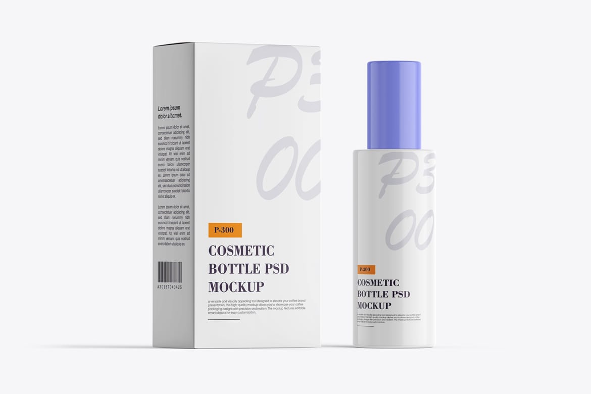 Cosmetic Bottle PSD Mockup