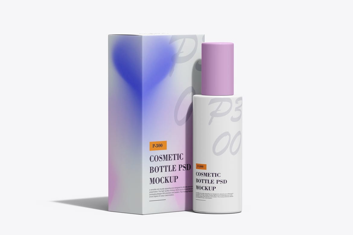 Cosmetic Bottle PSD Mockup