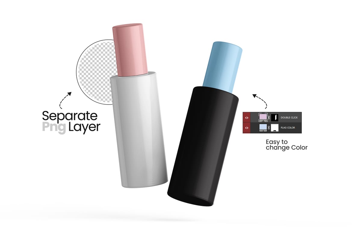 Cosmetic Bottle PSD Mockup