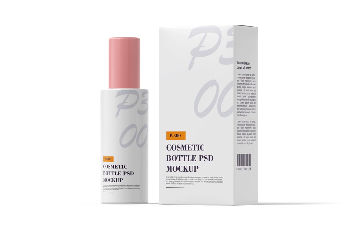 Cosmetic Bottle PSD Mockup