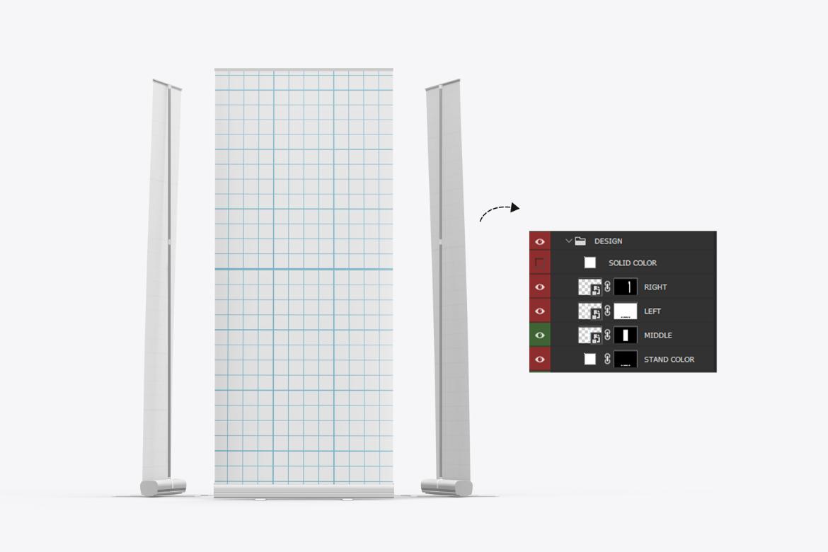 Roll-Up Banner PSD Mockup