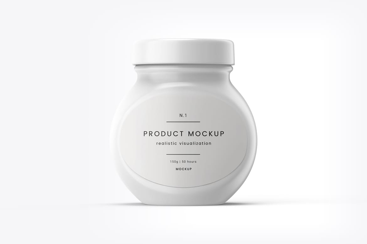 Plastic Jar PSD Mockup