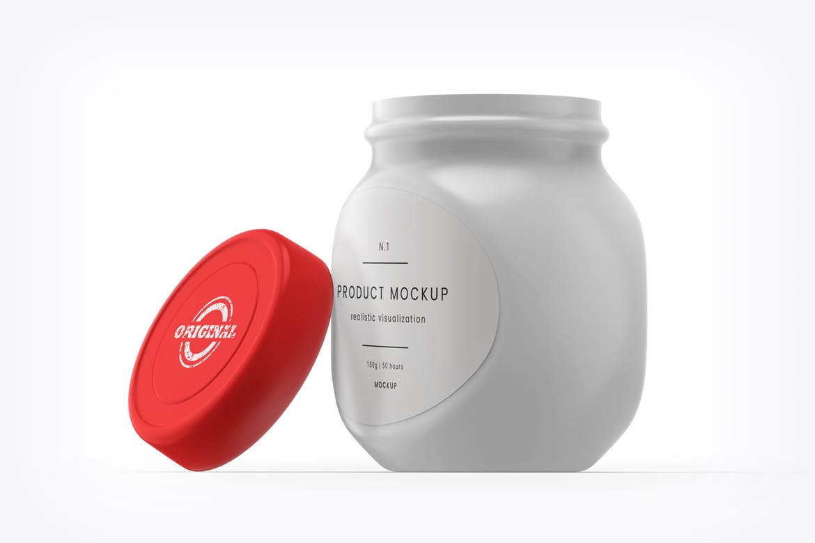 Plastic Jar PSD Mockup