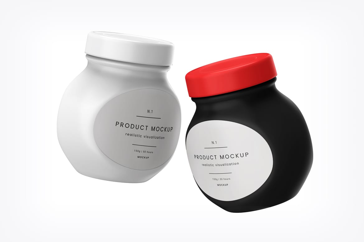 Plastic Jar PSD Mockup