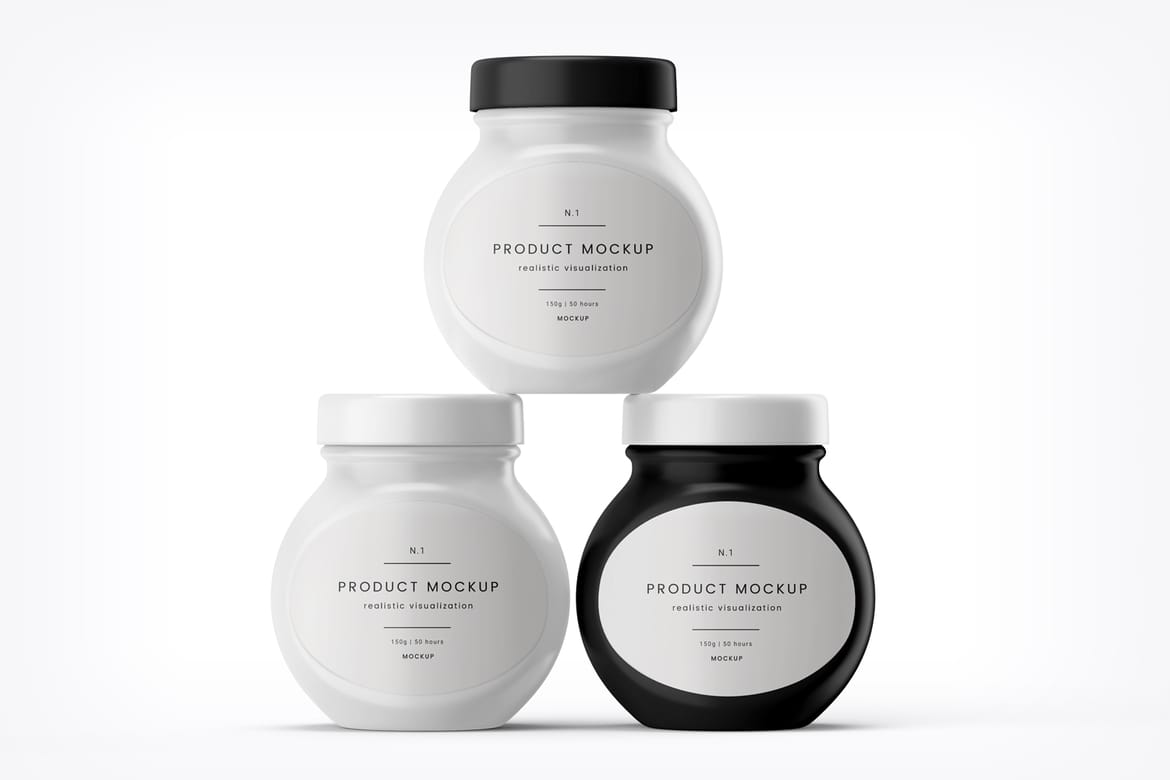 Plastic Jar PSD Mockup