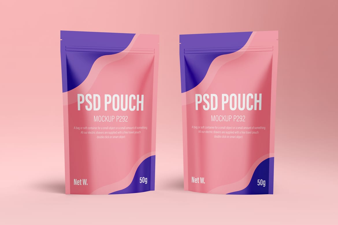Cosmetic Pouch Bag Packaging Mockup