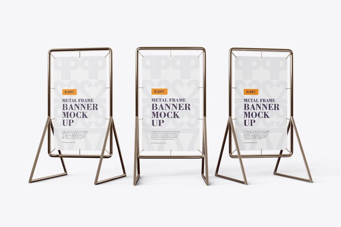 A Stand Metal Frame Banner Mockup