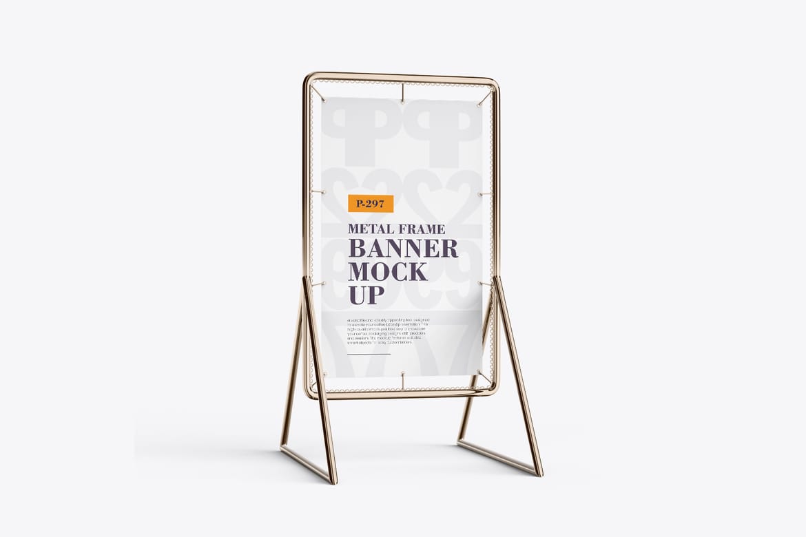 A Stand Metal Frame Banner Mockup
