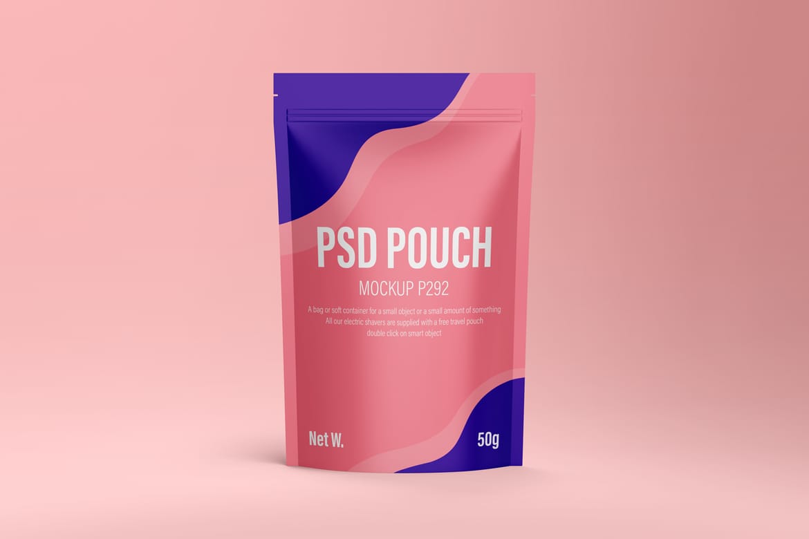 Cosmetic Pouch Bag Packaging Mockup