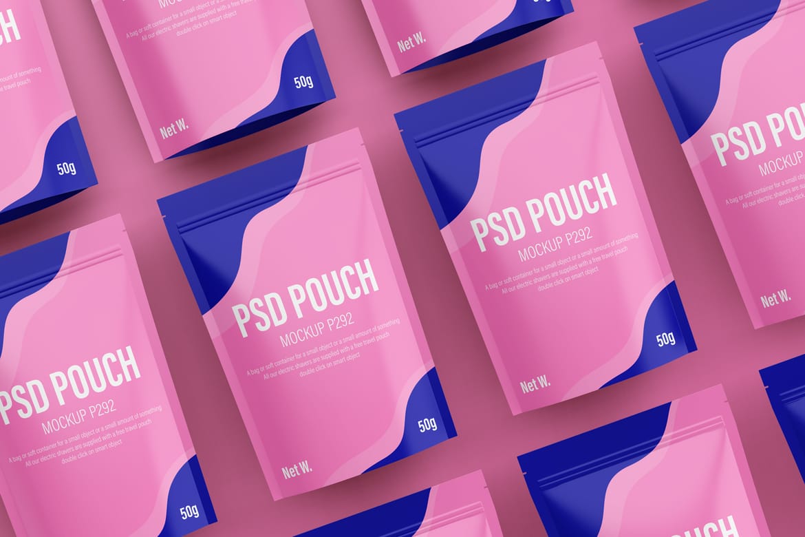 Cosmetic Pouch Bag Packaging Mockup