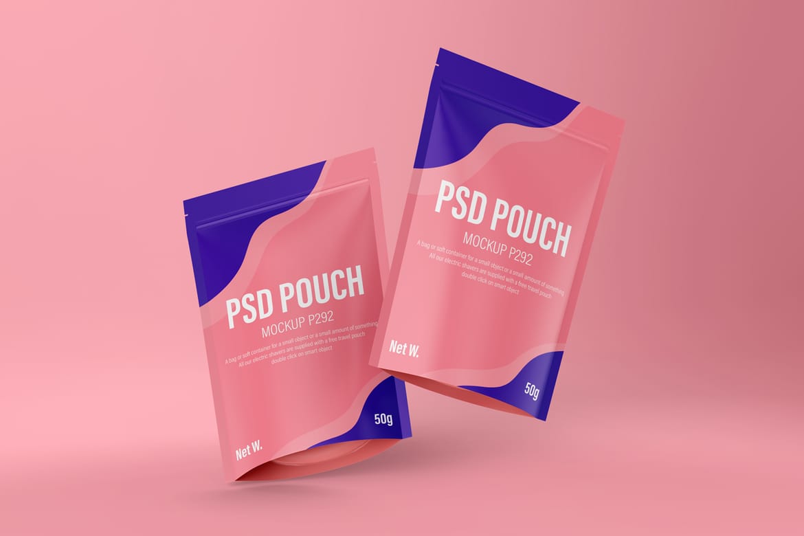 Cosmetic Pouch Bag Packaging Mockup