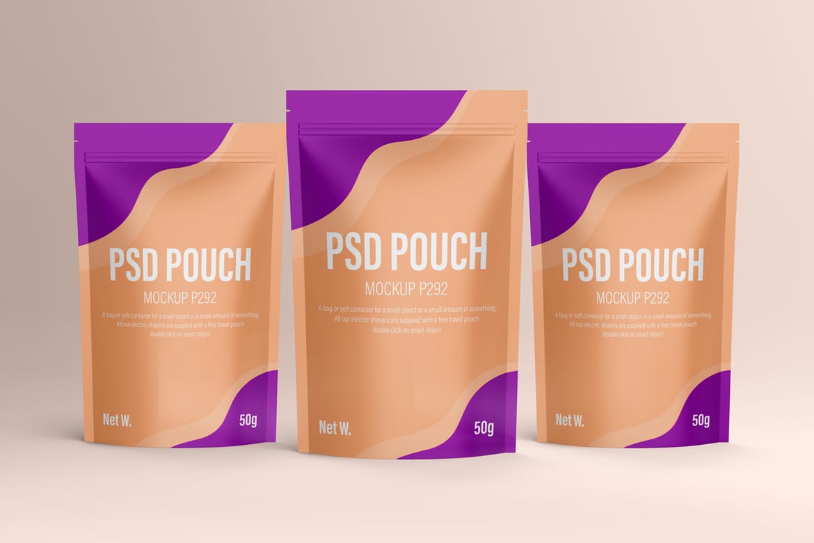 Cosmetic Pouch Bag Packaging Mockup