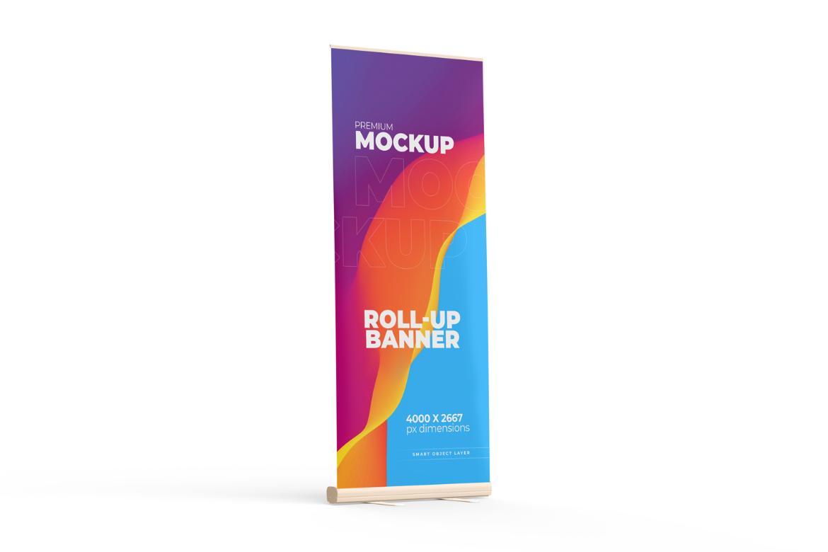 Roll-Up Banner PSD Mockup