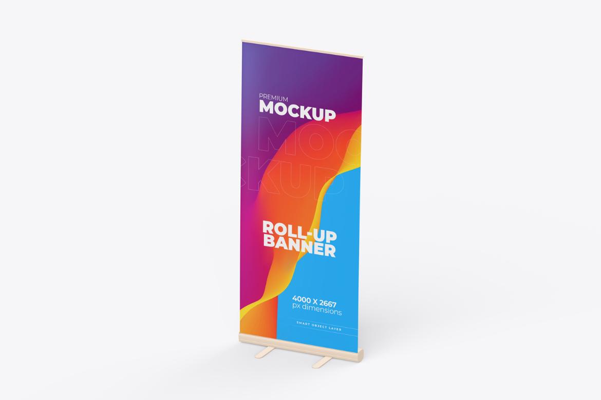 Roll-Up Banner PSD Mockup