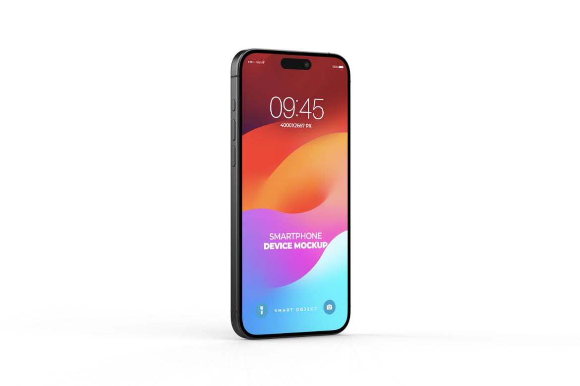 iPhone 15 Pro UI/UX Screen Mockup