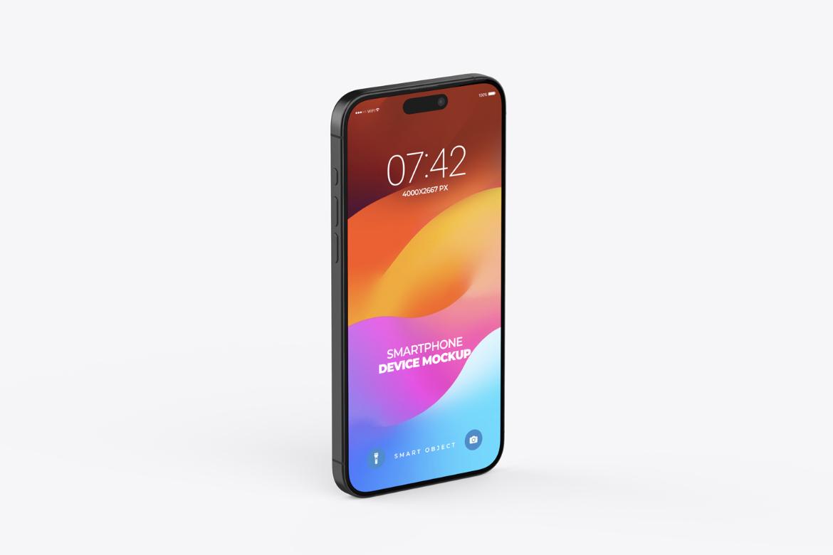 iPhone 15 Pro UI/UX Screen Mockup