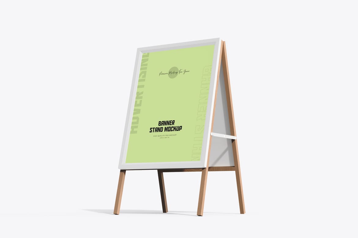 Advertising Banner Stand PSD Mockup