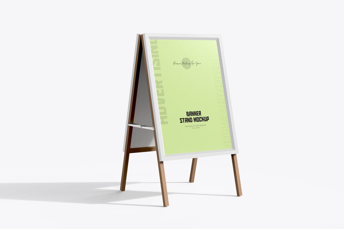 Advertising Banner Stand PSD Mockup