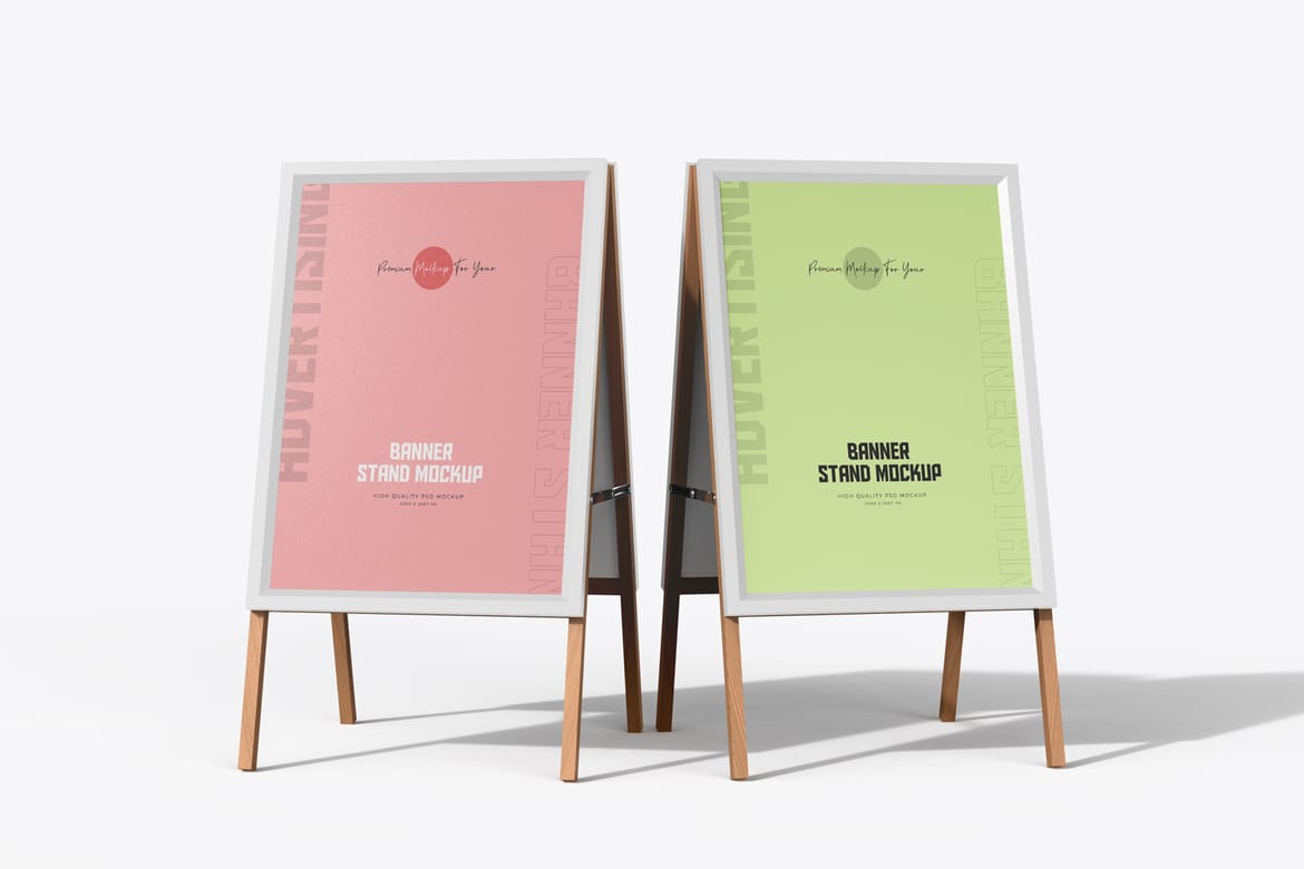 Advertising Banner Stand PSD Mockup