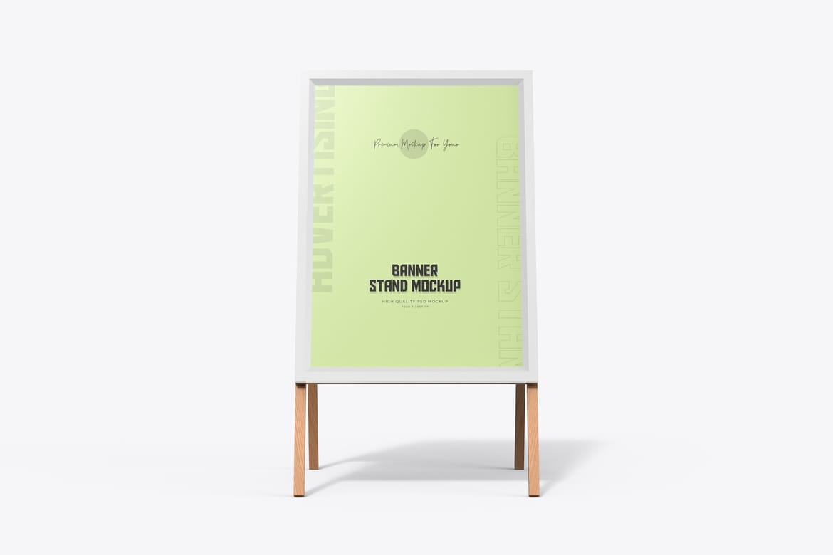 Advertising Banner Stand PSD Mockup