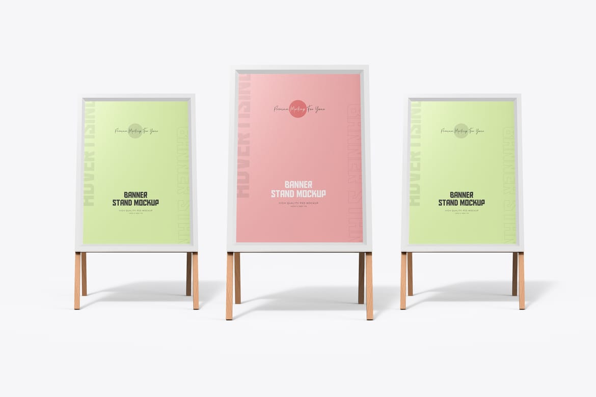 Advertising Banner Stand PSD Mockup