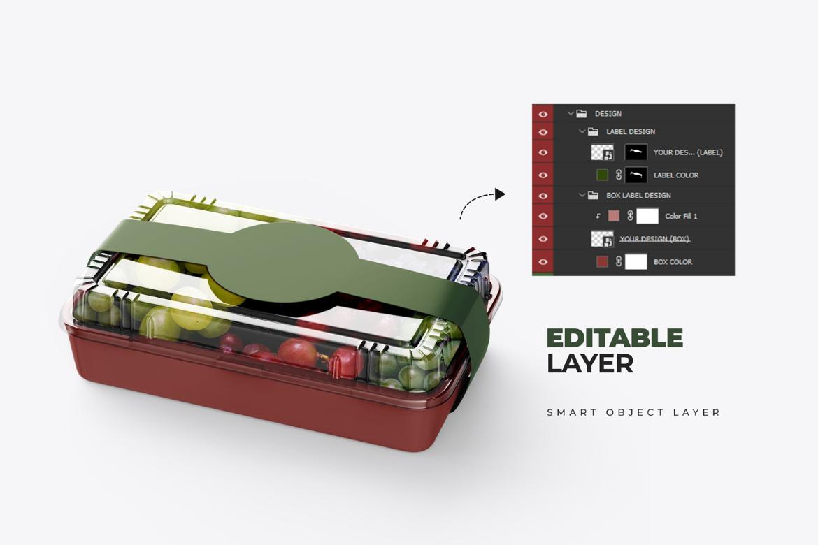 Transparent Food Container MOCKUP