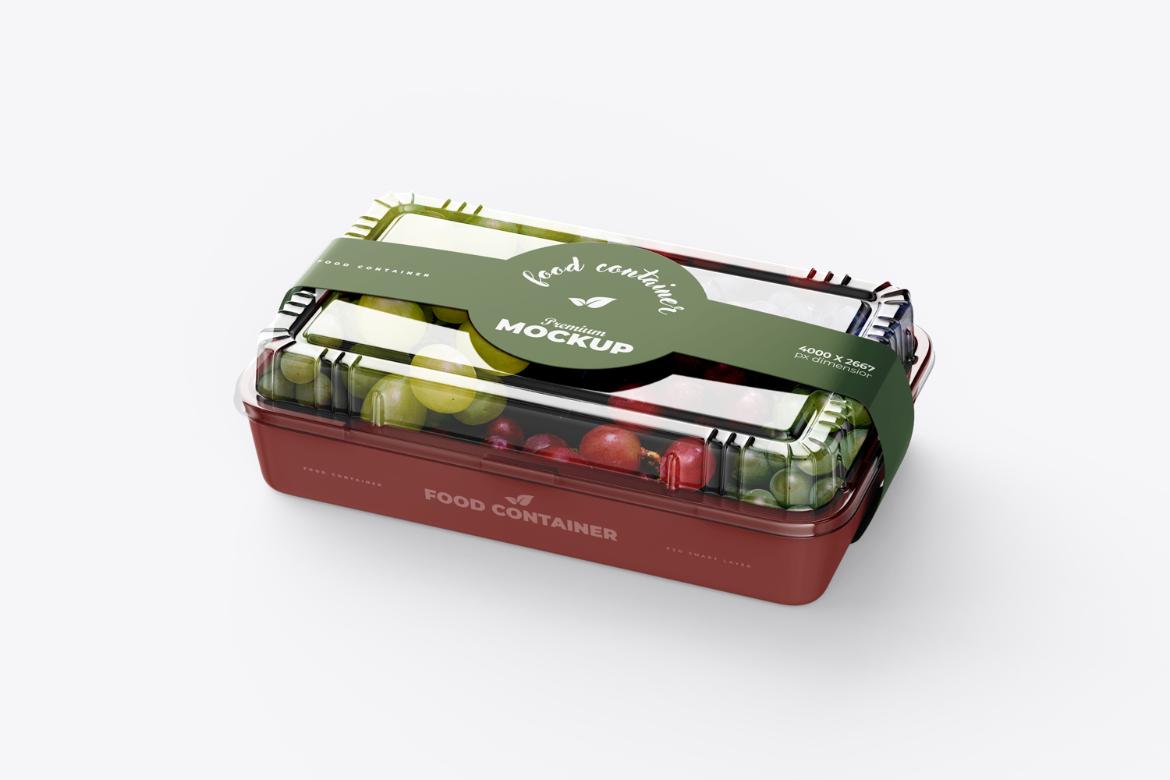 Transparent Food Container MOCKUP
