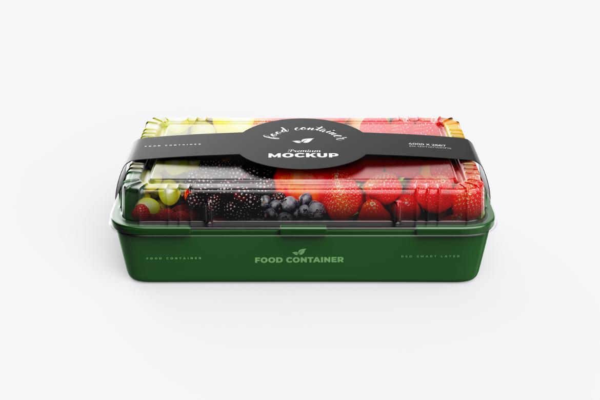 Transparent Food Container MOCKUP