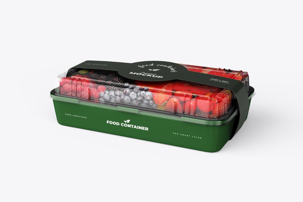 Transparent Food Container MOCKUP