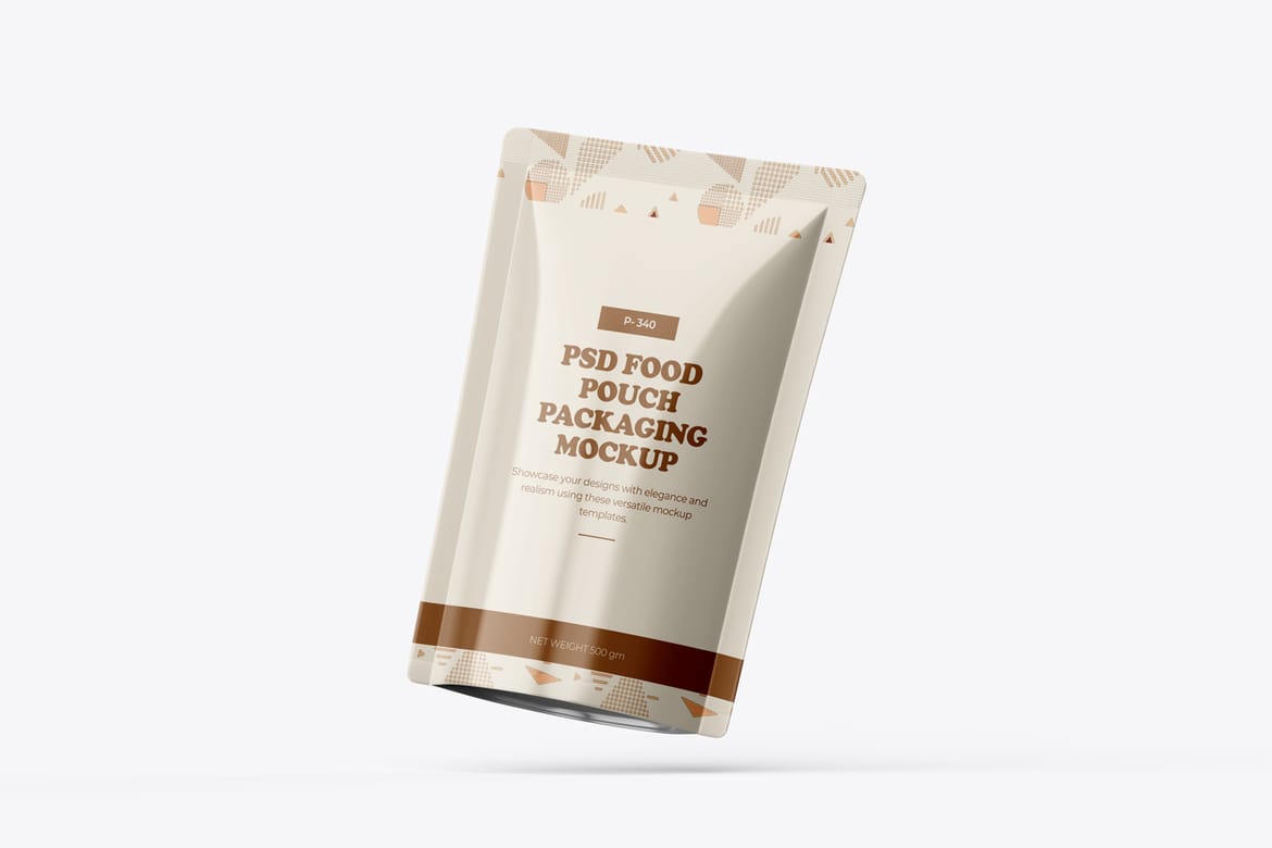 Metallic Food Pouch Branding Mockup