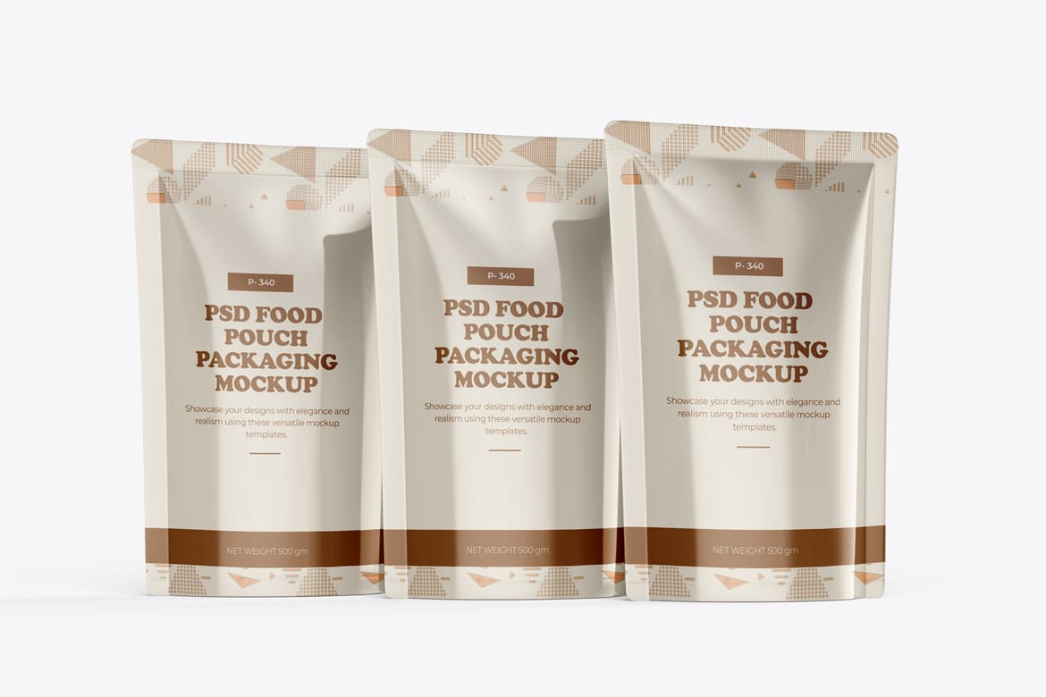 Metallic Food Pouch Branding Mockup
